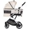 Cărucior 3 in 1 Chipolino Aurora, 0-4 ani, 22 kg, landou, parte sport reversibila, scaun auto i Size, pliabil culoare cashmere