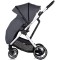 Cărucior 3 in 1 Chipolino Aurora, 0-4 ani, 22 kg, landou, parte sport reversibila, scaun auto i Size, pliabil culoare charcoal