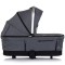 Cărucior 3 in 1 Chipolino Aurora, 0-4 ani, 22 kg, landou, parte sport reversibila, scaun auto i Size, pliabil culoare charcoal