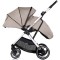 Cărucior 3 in 1 Chipolino Aurora, 0-4 ani, 22 kg, landou, parte sport reversibila, scaun auto i Size, pliabil culoare latte