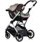 Cărucior 3 in 1 Chipolino Aurora, 0-4 ani, 22 kg, landou, parte sport reversibila, scaun auto i Size, pliabil culoare latte