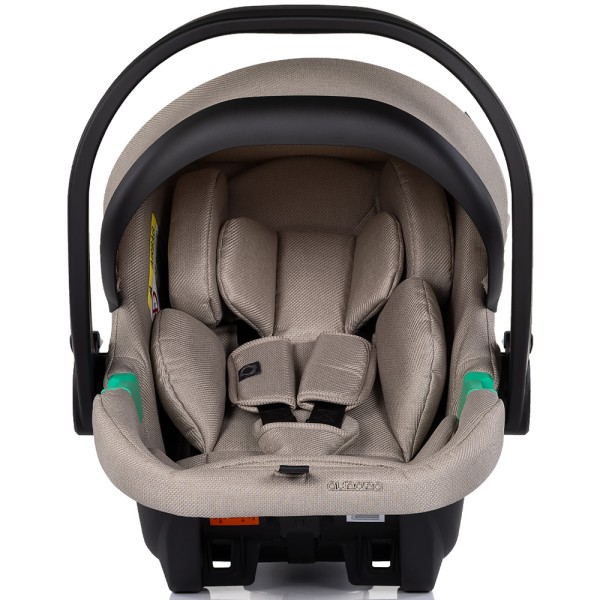 Cărucior 3 in 1 Chipolino Aurora, 0-4 ani, 22 kg, landou, parte sport reversibila, scaun auto i Size, pliabil culoare latte