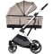 Cărucior 3 in 1 Chipolino Aurora, 0-4 ani, 22 kg, landou, parte sport reversibila, scaun auto i Size, pliabil culoare latte
