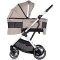 Cărucior 3 in 1 Chipolino Aurora, 0-4 ani, 22 kg, landou, parte sport reversibila, scaun auto i Size, pliabil culoare latte