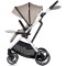Cărucior 3 in 1 Chipolino Aurora, 0-4 ani, 22 kg, landou, parte sport reversibila, scaun auto i Size, pliabil culoare latte