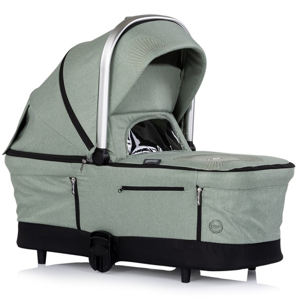 Cărucior 3 in 1 Chipolino Aurora, 0-4 ani, 22 kg, landou, parte sport reversibila, scaun auto i Size, pliabil culoare matcha