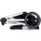 Cărucior 3 in 1 Chipolino Aurora, 0-4 ani, 22 kg, landou, parte sport reversibila, scaun auto i Size, pliabil culoare matcha