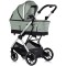 Cărucior 3 in 1 Chipolino Aurora, 0-4 ani, 22 kg, landou, parte sport reversibila, scaun auto i Size, pliabil culoare matcha