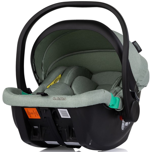 Cărucior 3 in 1 Chipolino Aurora, 0-4 ani, 22 kg, landou, parte sport reversibila, scaun auto i Size, pliabil culoare matcha