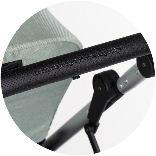Cărucior 3 in 1 Chipolino Aurora, 0-4 ani, 22 kg, landou, parte sport reversibila, scaun auto i Size, pliabil culoare matcha