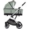 Cărucior 3 in 1 Chipolino Aurora, 0-4 ani, 22 kg, landou, parte sport reversibila, scaun auto i Size, pliabil culoare matcha