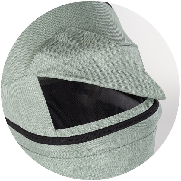 Cărucior 3 in 1 Chipolino Aurora, 0-4 ani, 22 kg, landou, parte sport reversibila, scaun auto i Size, pliabil culoare matcha