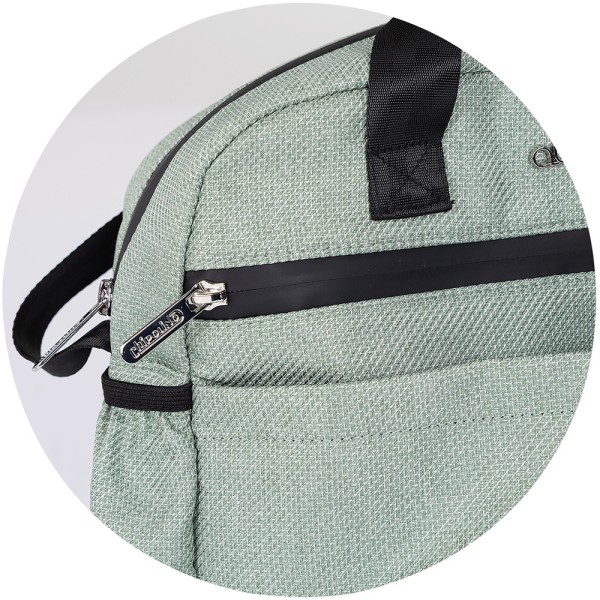 Cărucior 3 in 1 Chipolino Aurora, 0-4 ani, 22 kg, landou, parte sport reversibila, scaun auto i Size, pliabil culoare matcha