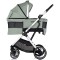 Cărucior 3 in 1 Chipolino Aurora, 0-4 ani, 22 kg, landou, parte sport reversibila, scaun auto i Size, pliabil culoare matcha