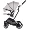 Cărucior 3 in 1 Chipolino Aurora, 0-4 ani, 22 kg, landou, parte sport reversibila, scaun auto i Size, pliabil culoare platinum