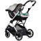 Cărucior 3 in 1 Chipolino Aurora, 0-4 ani, 22 kg, landou, parte sport reversibila, scaun auto i Size, pliabil culoare platinum