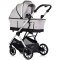 Cărucior 3 in 1 Chipolino Aurora, 0-4 ani, 22 kg, landou, parte sport reversibila, scaun auto i Size, pliabil culoare platinum