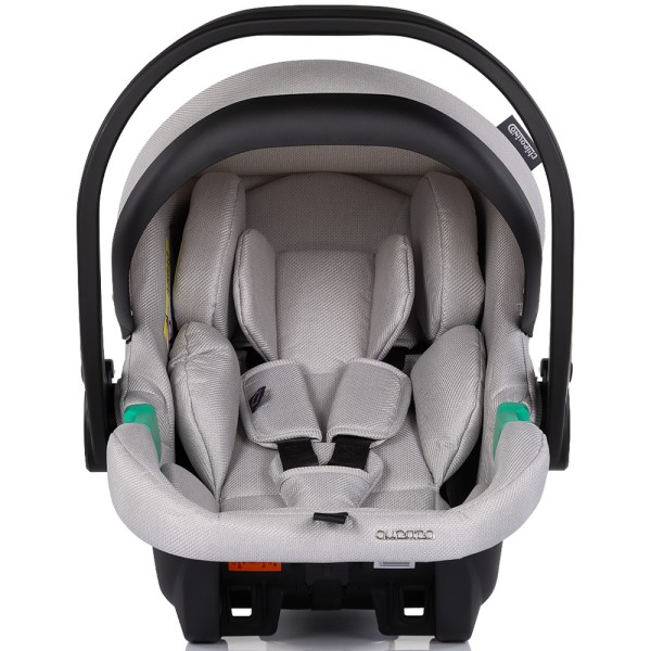 Cărucior 3 in 1 Chipolino Aurora, 0-4 ani, 22 kg, landou, parte sport reversibila, scaun auto i Size, pliabil culoare platinum