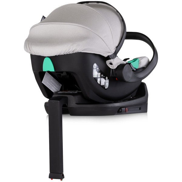 Cărucior 3 in 1 Chipolino Aurora, 0-4 ani, 22 kg, landou, parte sport reversibila, scaun auto i Size, pliabil culoare platinum