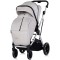 Cărucior 3 in 1 Chipolino Aurora, 0-4 ani, 22 kg, landou, parte sport reversibila, scaun auto i Size, pliabil culoare platinum