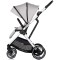 Cărucior 3 in 1 Chipolino Aurora, 0-4 ani, 22 kg, landou, parte sport reversibila, scaun auto i Size, pliabil culoare platinum