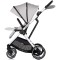 Cărucior 3 in 1 Chipolino Aurora, 0-4 ani, 22 kg, landou, parte sport reversibila, scaun auto i Size, pliabil culoare platinum