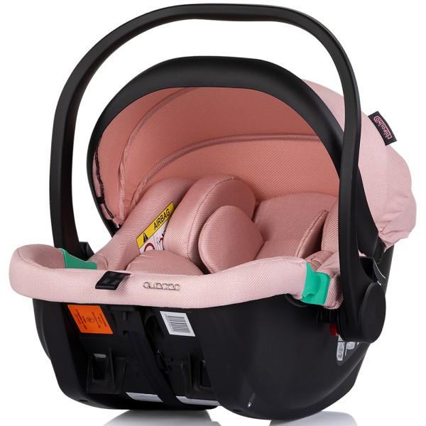 Cărucior 3 in 1 Chipolino Aurora, 0-4 ani, 22 kg, landou, parte sport reversibila, scaun auto i Size, pliabil culoare powder pink