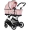 Cărucior 3 in 1 Chipolino Aurora, 0-4 ani, 22 kg, landou, parte sport reversibila, scaun auto i Size, pliabil culoare powder pink