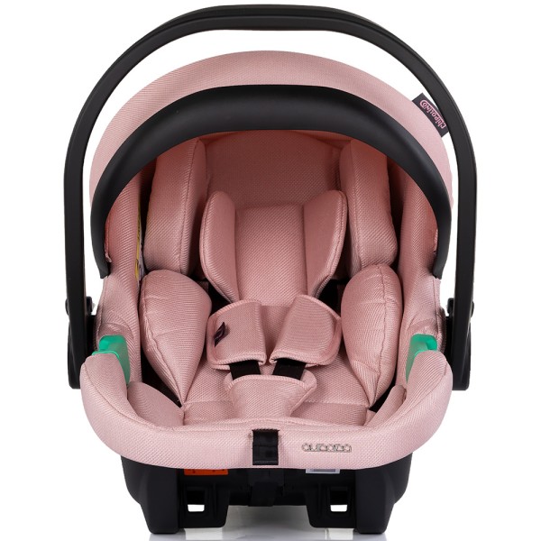 Cărucior 3 in 1 Chipolino Aurora, 0-4 ani, 22 kg, landou, parte sport reversibila, scaun auto i Size, pliabil culoare powder pink