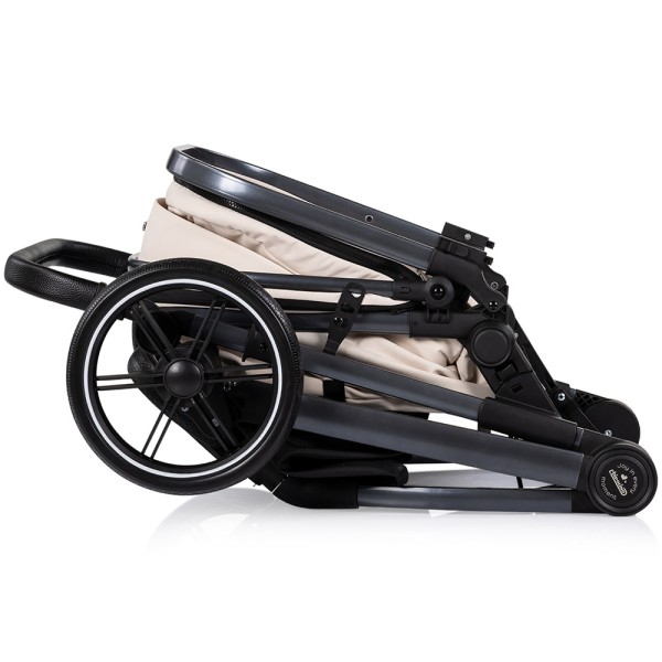 Cărucior 2 in 1 Chipolino Pearl, 0-4 ani, 22 kg, landou transformabil, parte sport reversibila, pliabil, culoare cashmere