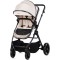 Cărucior 2 in 1 Chipolino Pearl, 0-4 ani, 22 kg, landou transformabil, parte sport reversibila, pliabil, culoare cashmere