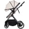 Cărucior 2 in 1 Chipolino Pearl, 0-4 ani, 22 kg, landou transformabil, parte sport reversibila, pliabil, culoare cashmere