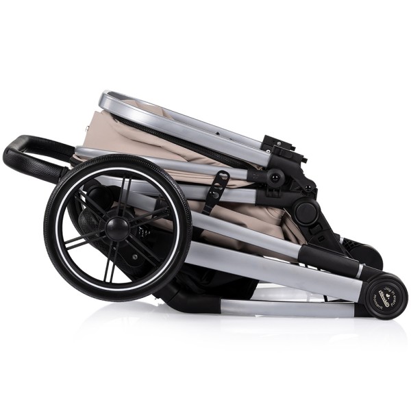 Cărucior 2 in 1 Chipolino Pearl, 0-4 ani, 22 kg, landou transformabil, parte sport reversibila, pliabil, culoare latte