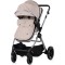 Cărucior 2 in 1 Chipolino Pearl, 0-4 ani, 22 kg, landou transformabil, parte sport reversibila, pliabil, culoare latte
