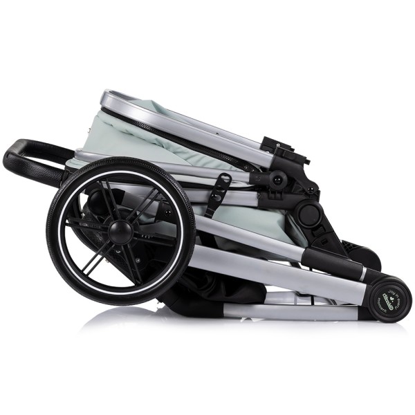 Cărucior 2 in 1 Chipolino Pearl, 0-4 ani, 22 kg, landou transformabil, parte sport reversibila, pliabil, culoare matcha