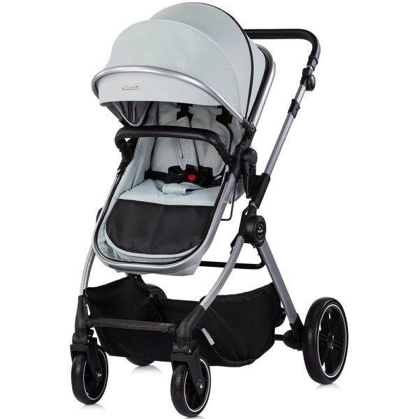 Cărucior 2 in 1 Chipolino Pearl, 0-4 ani, 22 kg, landou transformabil, parte sport reversibila, pliabil, culoare matcha