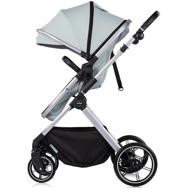 Cărucior 2 in 1 Chipolino Pearl, 0-4 ani, 22 kg, landou transformabil, parte sport reversibila, pliabil, culoare matcha