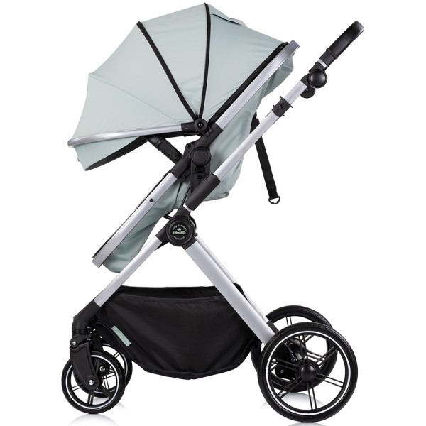 Cărucior 2 in 1 Chipolino Pearl, 0-4 ani, 22 kg, landou transformabil, parte sport reversibila, pliabil, culoare matcha