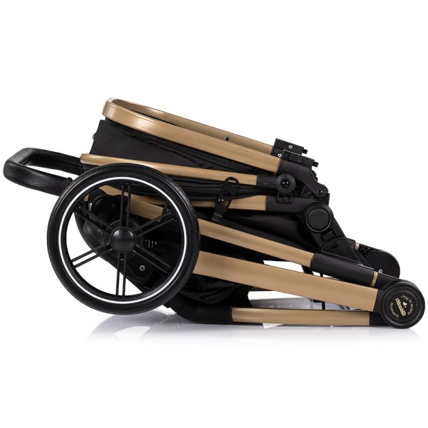 Cărucior 2 in 1 Chipolino Pearl, 0-4 ani, 22 kg, landou transformabil, parte sport reversibila, pliabil, culoare noir