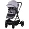 Cărucior 2 in 1 Chipolino Pearl, 0-4 ani, 22 kg, landou transformabil, parte sport reversibila, pliabil, culoare platinum