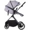 Cărucior 2 in 1 Chipolino Pearl, 0-4 ani, 22 kg, landou transformabil, parte sport reversibila, pliabil, culoare platinum