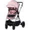 Cărucior 2 in 1 Chipolino Pearl, 0-4 ani, 22 kg, landou transformabil, parte sport reversibila, pliabil, culoare powder pink