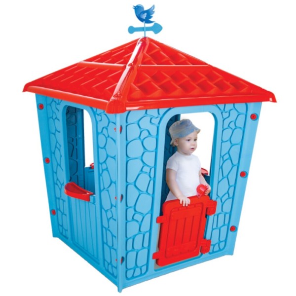 Casuta pentru copii Pilsan Stone House gray blue
