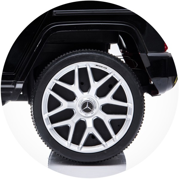 Masinuta electrica Chipolino SUV Mercedes AMG G63 cu scaun din piele si roti EVA black