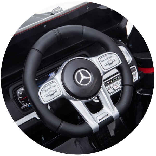 Masinuta electrica Chipolino SUV Mercedes AMG G63 cu scaun din piele si roti EVA black