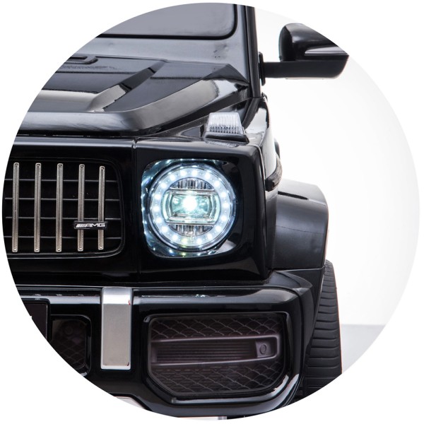 Masinuta electrica Chipolino SUV Mercedes AMG G63 cu scaun din piele si roti EVA black