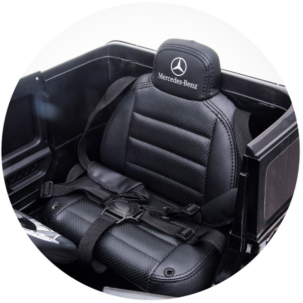 Masinuta electrica Chipolino SUV Mercedes AMG G63 cu scaun din piele si roti EVA black