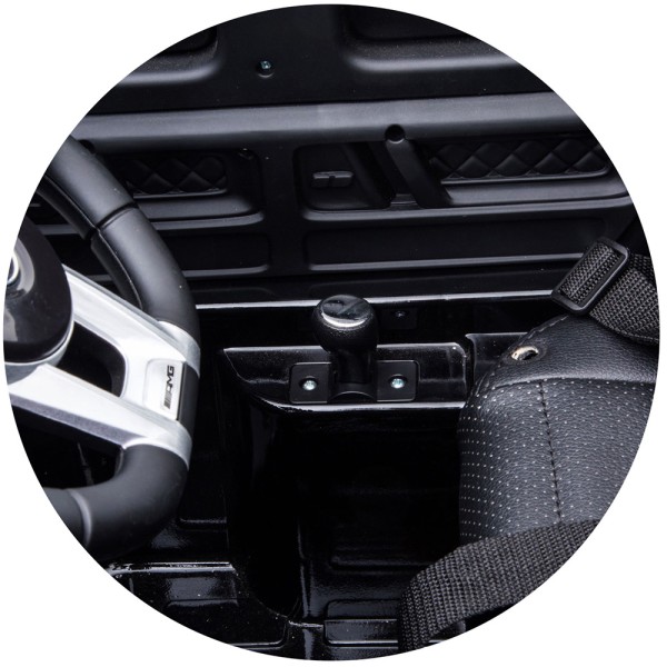 Masinuta electrica Chipolino SUV Mercedes AMG G63 cu scaun din piele si roti EVA black