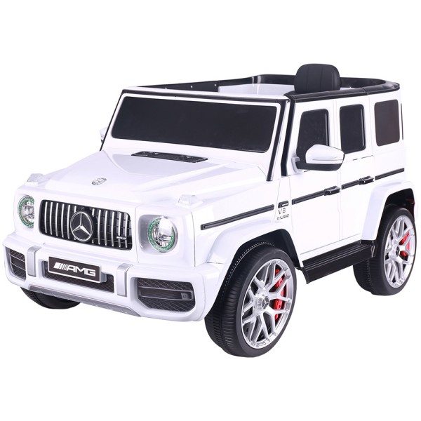 Masinuta electrica Chipolino SUV Mercedes AMG G63 cu scaun din piele si roti EVA white