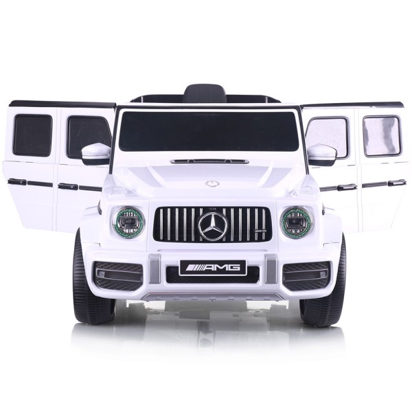 Masinuta electrica Chipolino SUV Mercedes AMG G63 cu scaun din piele si roti EVA white